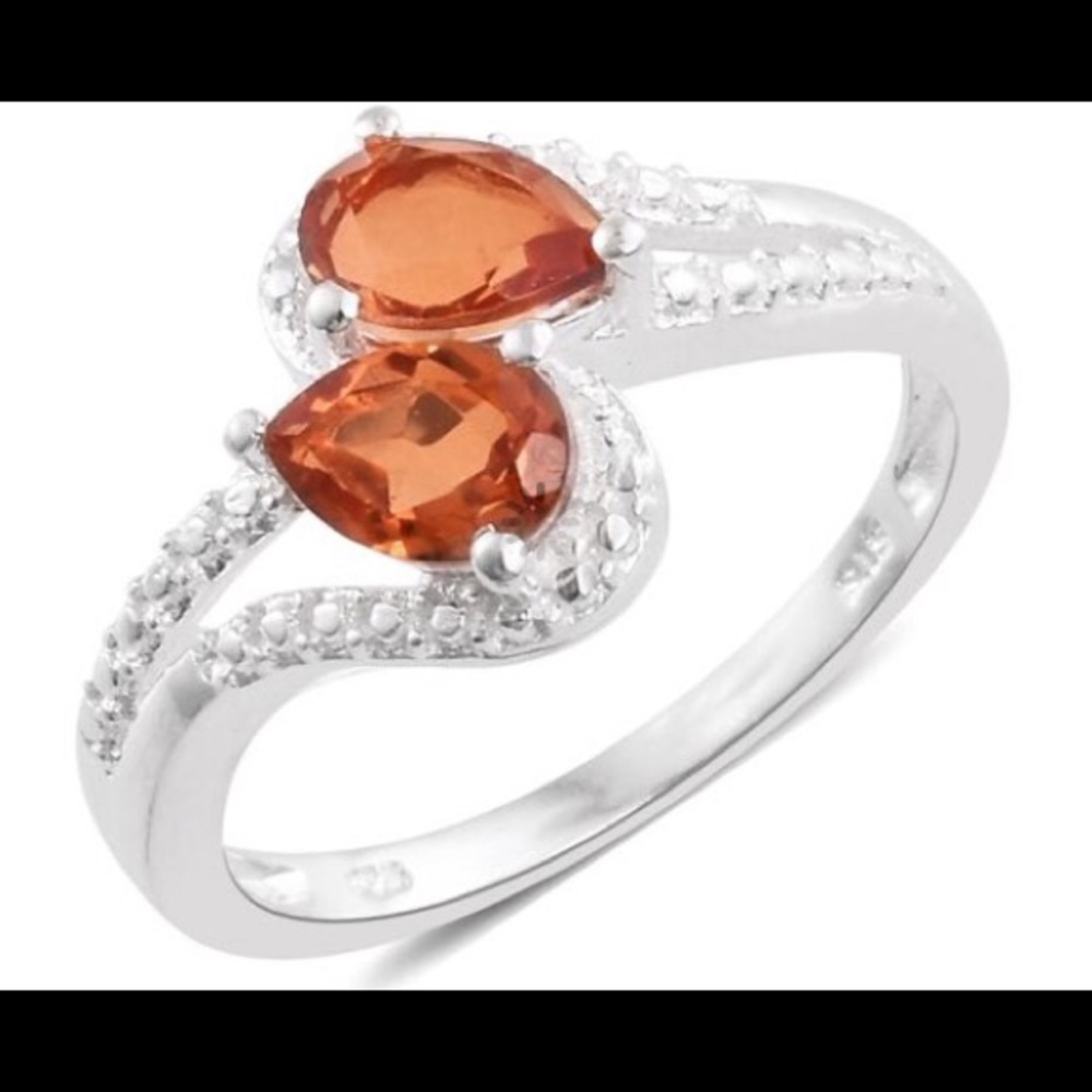 Imperial Quartz Sterling Silver Bypass Ring! - Picture 2 of 4